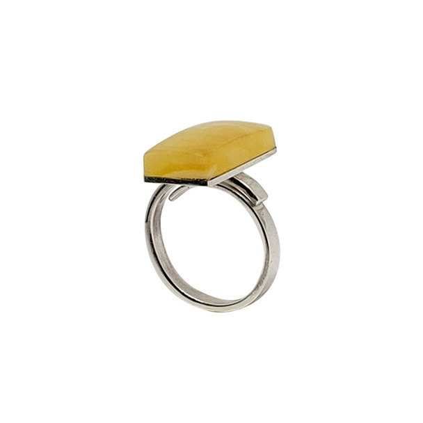 Butterscotch Amber MG Design Adjustable Ring