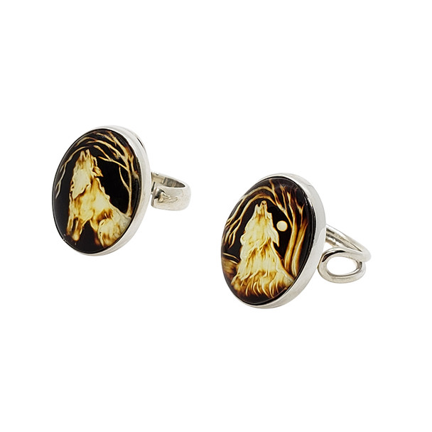 "Wolf" Cameo / Intaglio Adjustable Ring