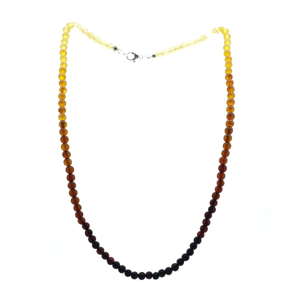 Matte Finish Amber "Rainbow" Necklace For Pendants 18"