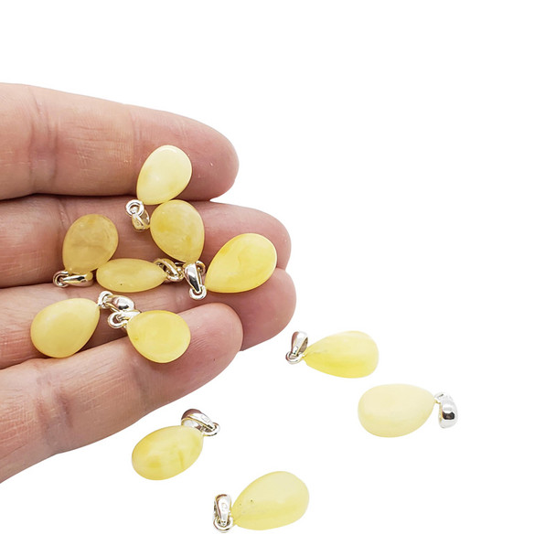 Butterscotch Amber Sterling Silver Drop Pendant