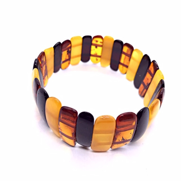 Baltic Amber Multicolor Stretch Bracelet