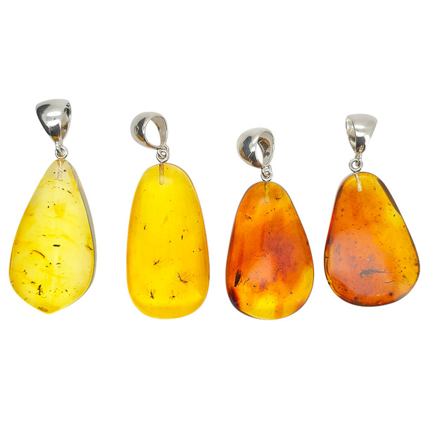 Baltic Amber Pendant With Insects