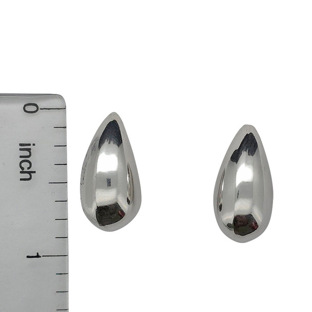 Teardrop Sterling Silver Stud Earrings