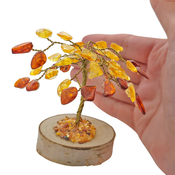 Baltic Amber Tree Handmade Souvenir Statuette