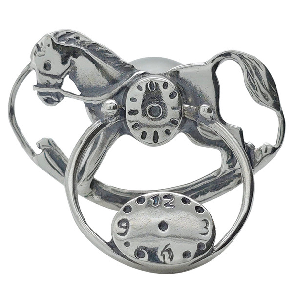 Sterling Silver Horse Design Pacifier Baptism Baby Gift
