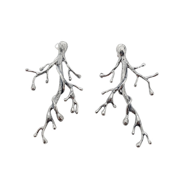 Tree Branch Sterling Silver Stud Earrings