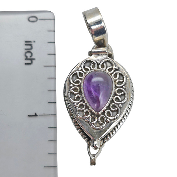 Amethyst Locket / Poison Box Pendant