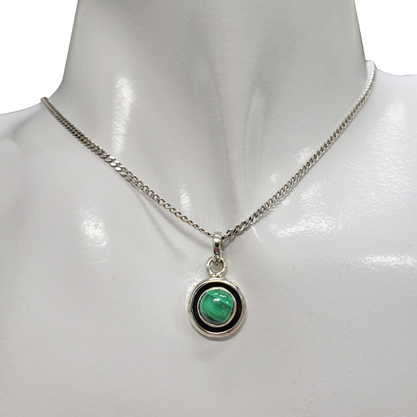 Malachite Silver Pendant