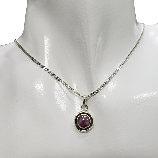 Garnet Silver Pendant