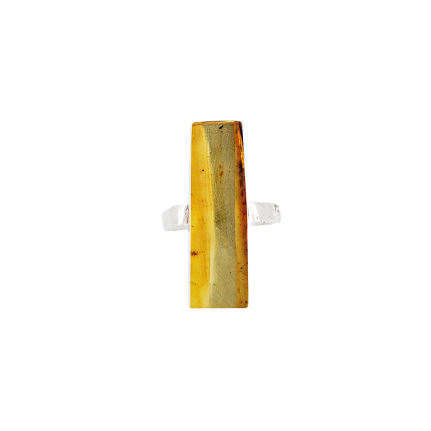 Mariusz Gliwinski Modern & Simple Amber Ring