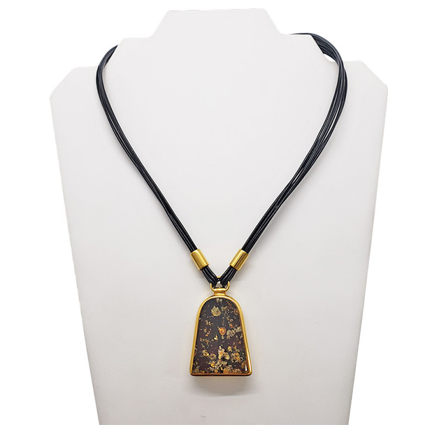 Designer Aleksander Gliwinski Double-Sided Amber Necklace