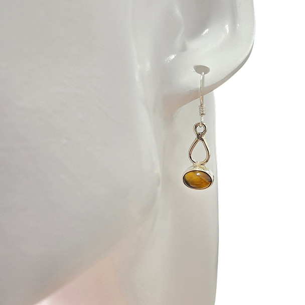Tiger's Eye Dangle Earrings -