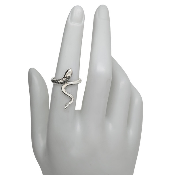 Sterling silver snake ring