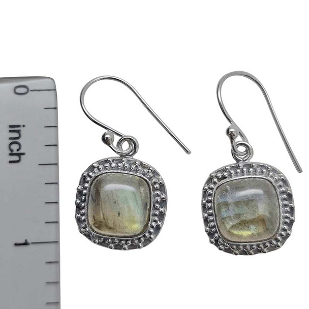 Labradorite Sterling Silver Earrings On Hooks -