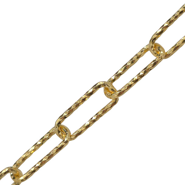 Italian Gold Plated Sterling Silver Diamond Cut Chain Anti-Tarnish 16‚Ä≥ .....