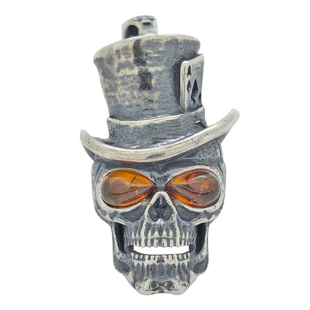 Alice In Wonderland Mad Hatter Skull Pendant ..