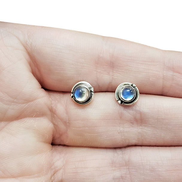 Moonstone Sterling Silver Stud Earrings ...