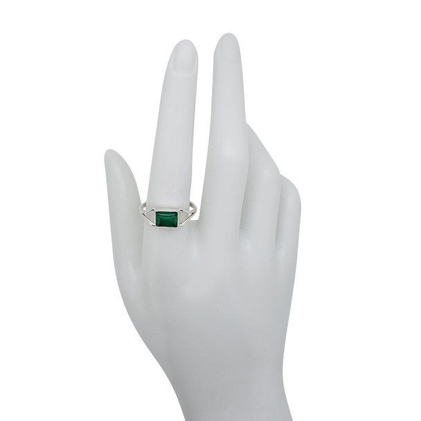 Green Onyx Sterling Silver Ring