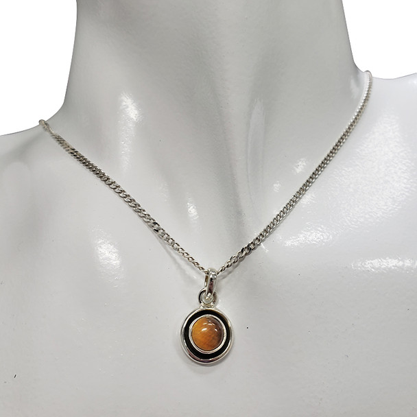 Tiger Eye Silver Pendant ....