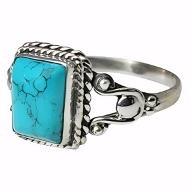 Howlite Sterling Silver Ring ....