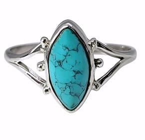 Howlite Sterling Silver Ring ---