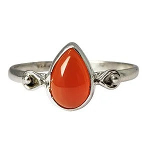 Red Onyx Stone Sterling Silver Ring