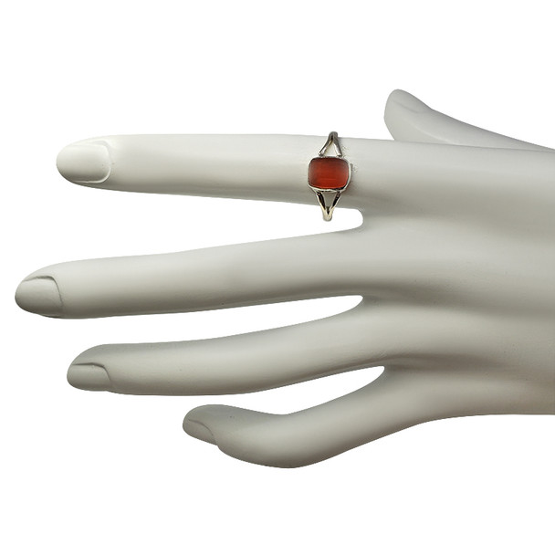 Red Onyx Sterling Silver Ring