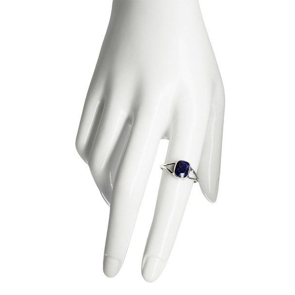 Faceted Composite Sapphire Sterling Silver Ring