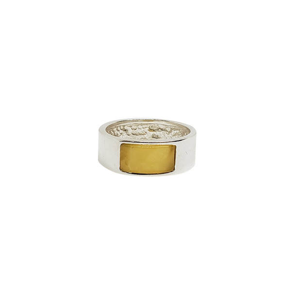 Butterscotch Amber Sterling Silver Ring
