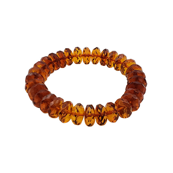 Faceted Cognac Genuine Baltic Amber Bracelet -----
