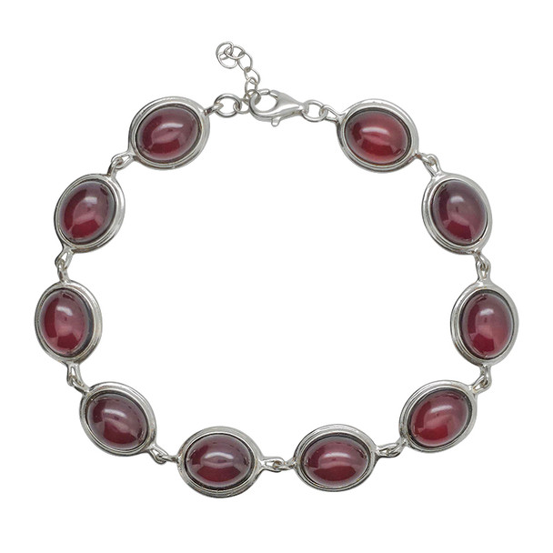 Cherry Amber Sterling Silver Link Bracelet -----