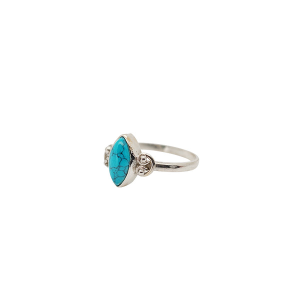 Howlite Stone Sterling Silver Ring