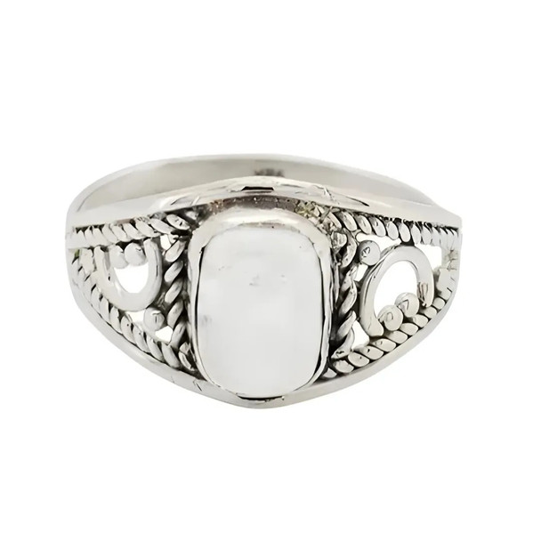 Moonstone Sterling Silver Ring R-MS-6103-R