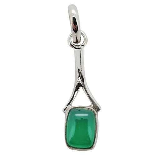 Green Onyx Sterling Silver Pendant