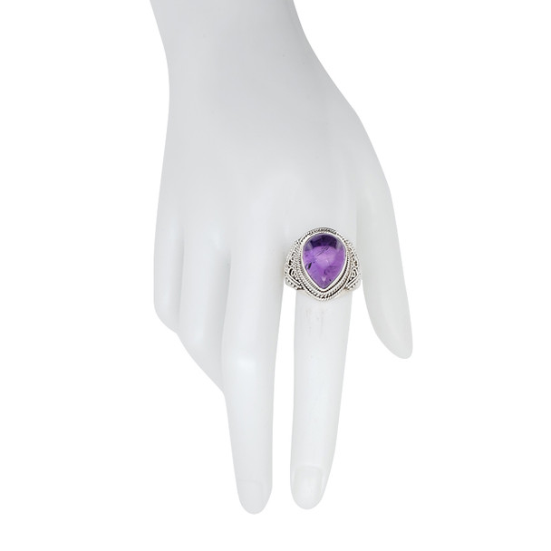 Amethyst Sterling Silver Ring __