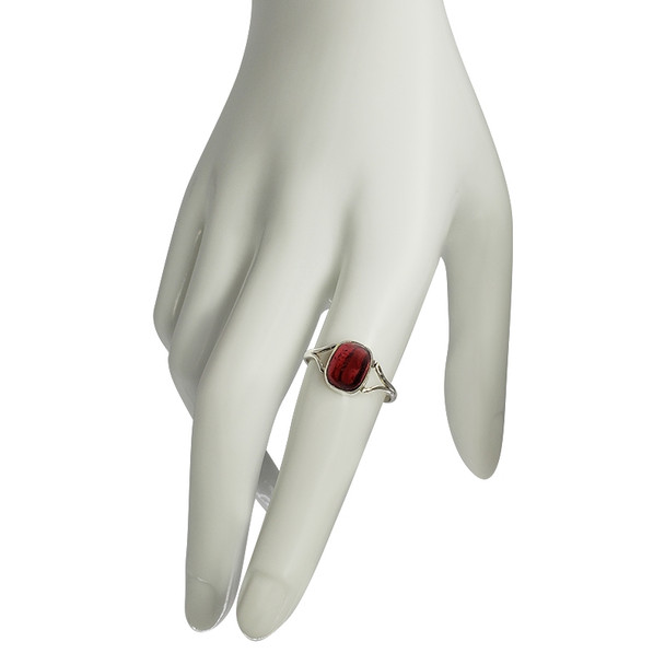 Garnet Sterling Silver Ring