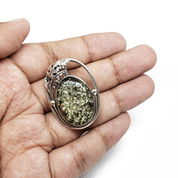 Amber Handmade Pendant P-GR-3768