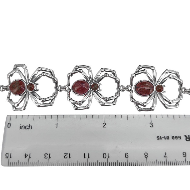 Cherry Amber Sterling Silver Spider Necklace (N-CH-3947)