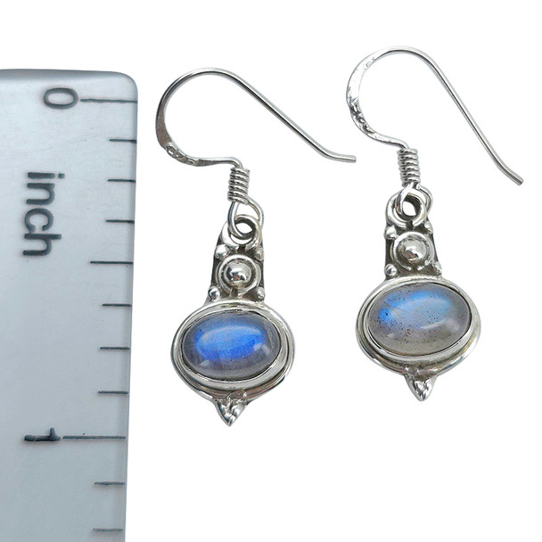 Labradorite Silver Dangle Earrings