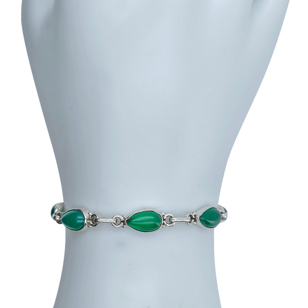 Classic Green Onyx Link Bracelet