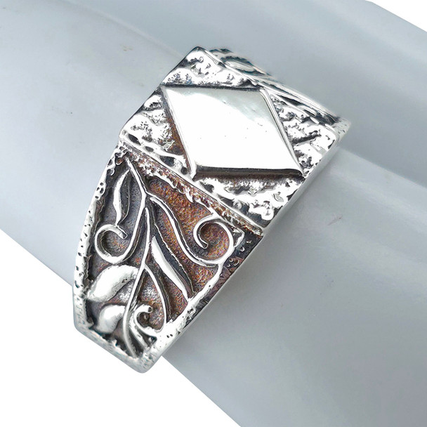 Diamond Design Sterling Silver Ring