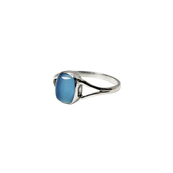 Blue Chalcedony Sterling Silver Ring (R-BC-4810)
