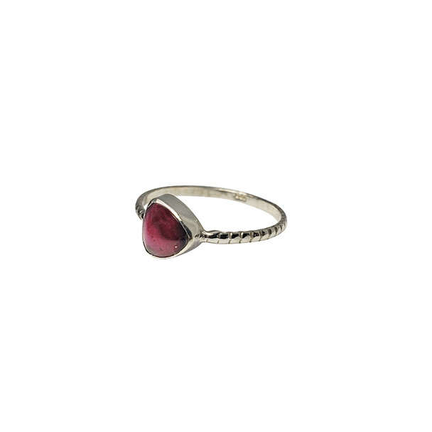 Garnet Sterling Silver Ring (R-GR-4813)