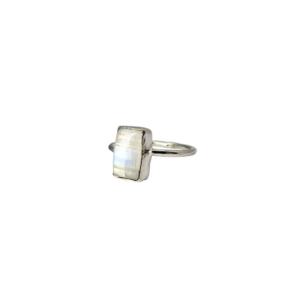 Moonstone Sterling Silver Ring (R-MS-4845)