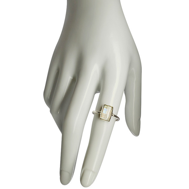 Moonstone Sterling Silver Ring (R-MS-4845)