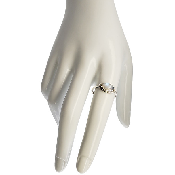 Moonstone Sterling Silver Ring (R-MS-2542)