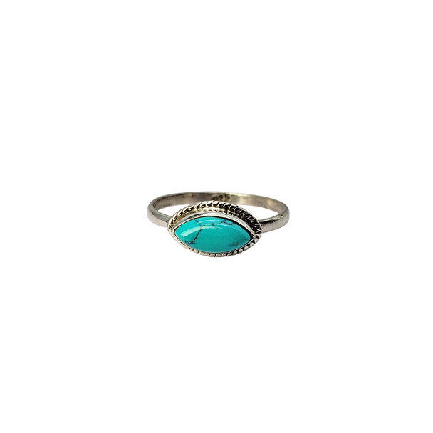 Howlite Stone Sterling Silver Ring (R-HW-2542)