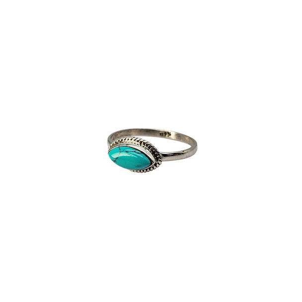 Howlite Stone Sterling Silver Ring (R-TQ-2542)