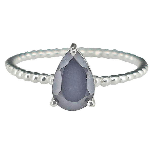 Faceted Black Onyx Ring
