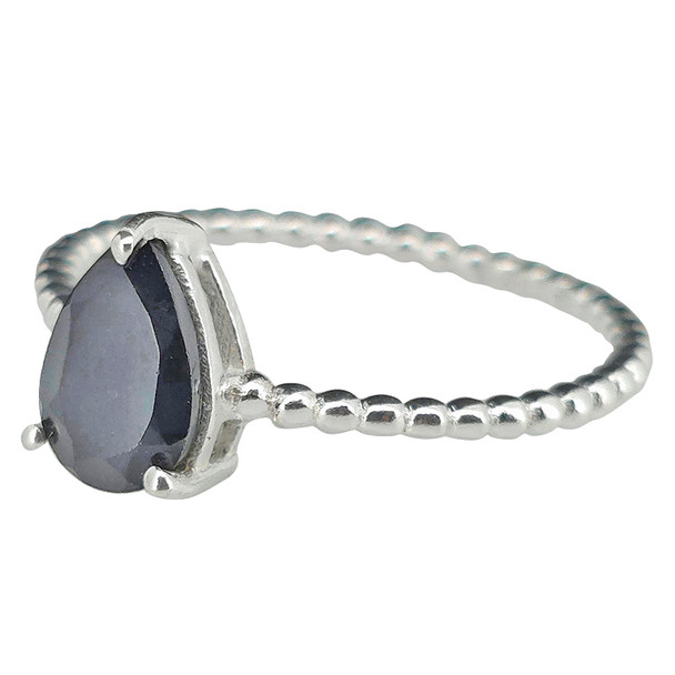 Faceted Black Onyx Ring